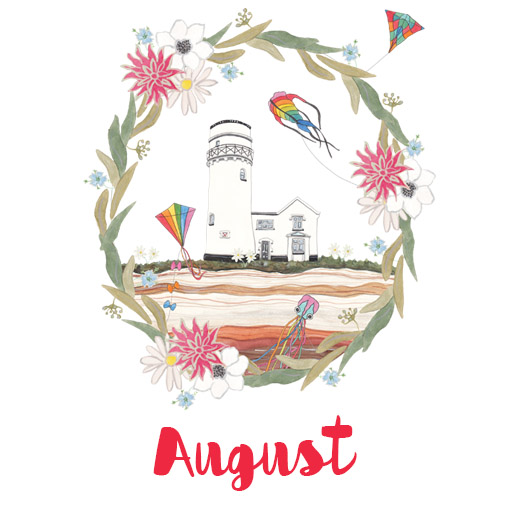 August Calendar page