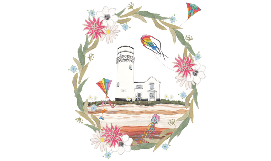 August Calendar page Hunstanton Kite Festival illustration. Illustration of Hunstanton Kite Festival