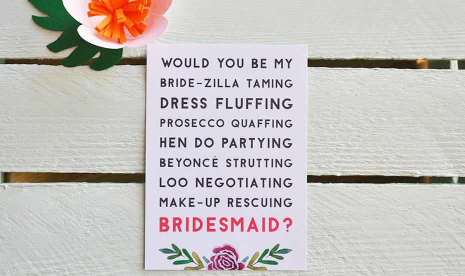 Bride-zilla taming Bridal Party postcard