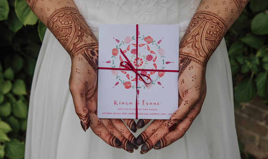 Indian Boho wedding invitation