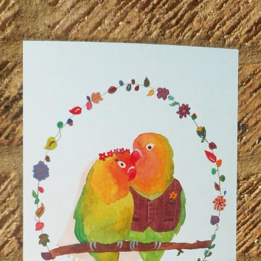 Ready-to-Write Lovebirds wedding invitation