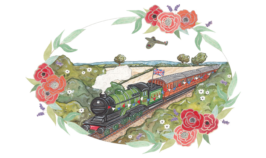 September Calendar page North Norfolk Railway 1940's Weekend illustration. Illustration of North Norfolk Railway 1940's Weekend